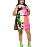 Black/Pink Green Pocket Apron