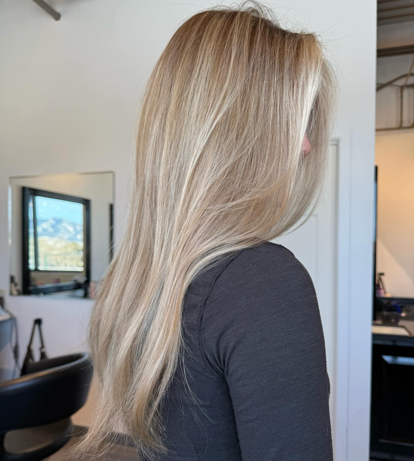 Bright blonde bob by Alayna Aanerud