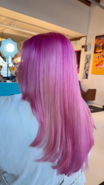 Violet color hair by Ella Park at Hair Los Angeles