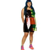 Black/Green Pink Pocket Apron