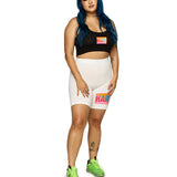 White Major Bike Short